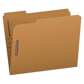 Pendaflex Fastener Folders, 2 Fasteners, Letter Size, Kraft, 1/3 Cut Tabs, in Left, Right, Center Positions, 50 Per Box (FK212)