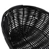 12 Pack Plastic Oval Basket, 12x6x2.36 Inch Black Wicker Bread
