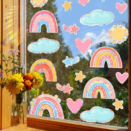 Pack of 2 rainbow wall stickers with rainbow, window pictures children, rainbow window film, suncatcher sticker, sonly window sticker, rainbow window film, window film children