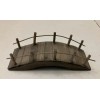 Land and Sea Rustic Brown Wooden Bridge, Wood Bridge with