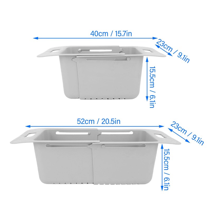 HAOHIZE Adjustable Freezer Baskets, Freezer Storage Containers with Handle, Chest