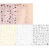 LANODO 1065 Nail Stickers, Alphabet, 3D, Rose Book, English, Alphabet,