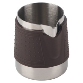 350ml Stainless Steel Milk Frothing Cup Anti-Scald Silicone Coffee Pitcher for Latte Art Making(Coffee )