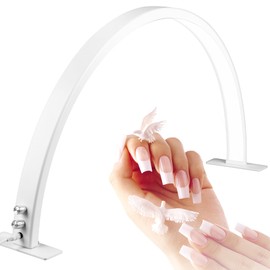 IMENE Half Moon Light, 29in Half Moon Light for Nail Desk, Half Moon Lamp Adjustable Color Temperature and Brightness Perfect for Nails Tech Manicure, Lash Extention, White