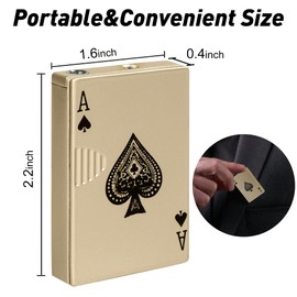 Jet Torch Flame Cool lighters, Refillable Butane Poker ACE Lighter,Windproof Lighter Cool Gadgets,Valentines Day Gifts for Men Boyfriend Husband on Birthday,Valentine,Christmas Gold Not Butane