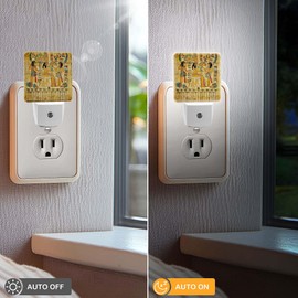 Jahiona LED Night Light Lamp with Smart Sensor Dusk to Dawn Sensor,Ancient Egyptian Papyrus Night Light Daylight White,0.5W Plug-into Wall for Adults,Bedroom,Bathroom,Hallway,Kitchen