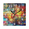SEULIFE Wall Clock Abstract Art Music Note, Silent Non Ticking
