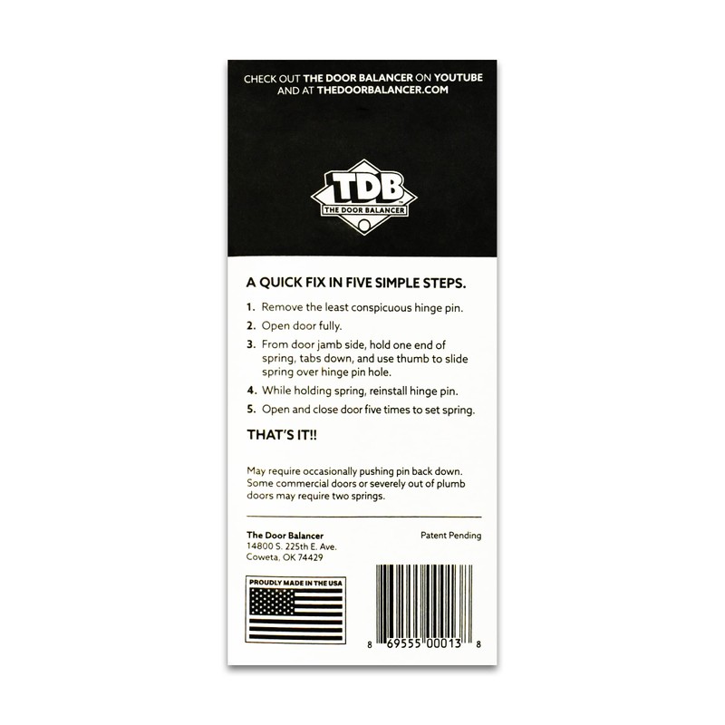 Eliminates The Need for Door Props, Door Stops and Door