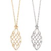 Anjiucc Crystal Holder Necklace - Stainless Steel Cage for Stone,