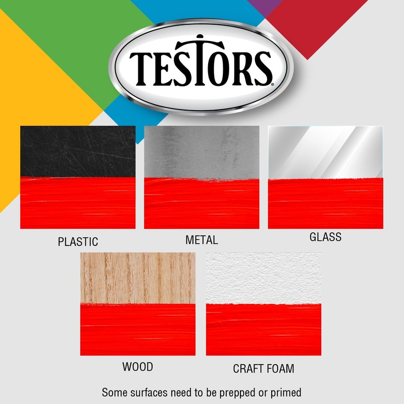Testors 1150TT Enamel Paint, 0.25 Oz, Flat Red