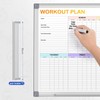 Fitness Tracker Magnetic Whiteboard Workout Plan Dry Erase Board for