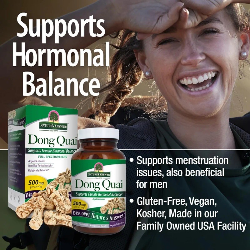 Natures Answer Dong Quai 500 Mg 90caps Vegetarianas Sfn Sin