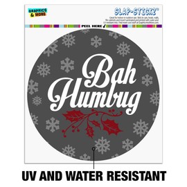 GRAPHICS & MORE Bah Humbug Christmas Funny Automotive Car Window Locker Circle Bumper Sticker