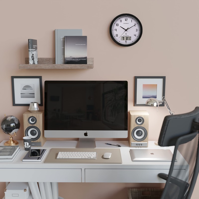 Champion 25cm MSF Radio Controlled Quartz wall clock with inset