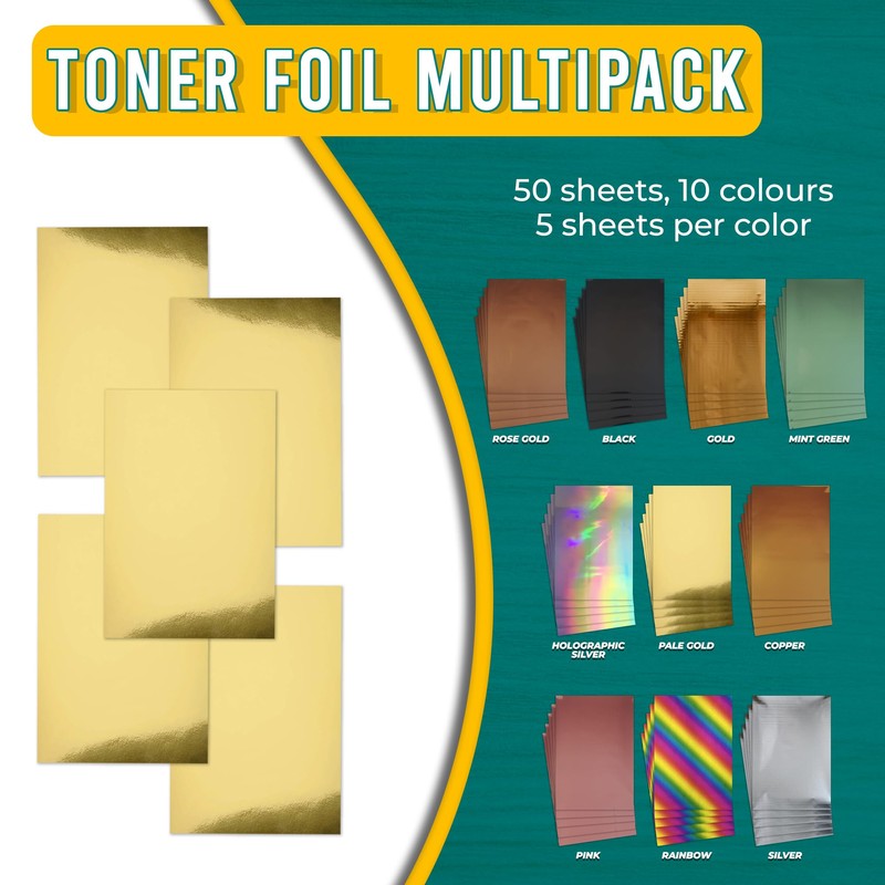 Toner Foil Multipack | 50 A4 Sheets | 5 x