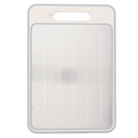 Defrosting Cutting Board Double Sided Chopping Board with Knife Sharpener for Kitchen Cooking Khaki