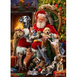 Santa's Little Friends Jigsaw Puzzle 1000 Piece by Vermont Christmas Company