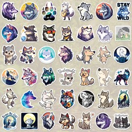 Yqskt 200PCS Wolf Stickers, Wolf Gifts