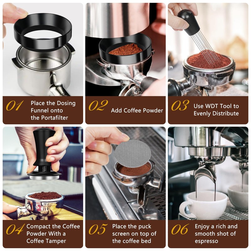 Y-Step 25 PCS Espresso Accessories Kit, Espresso Tamper Kit Coffee