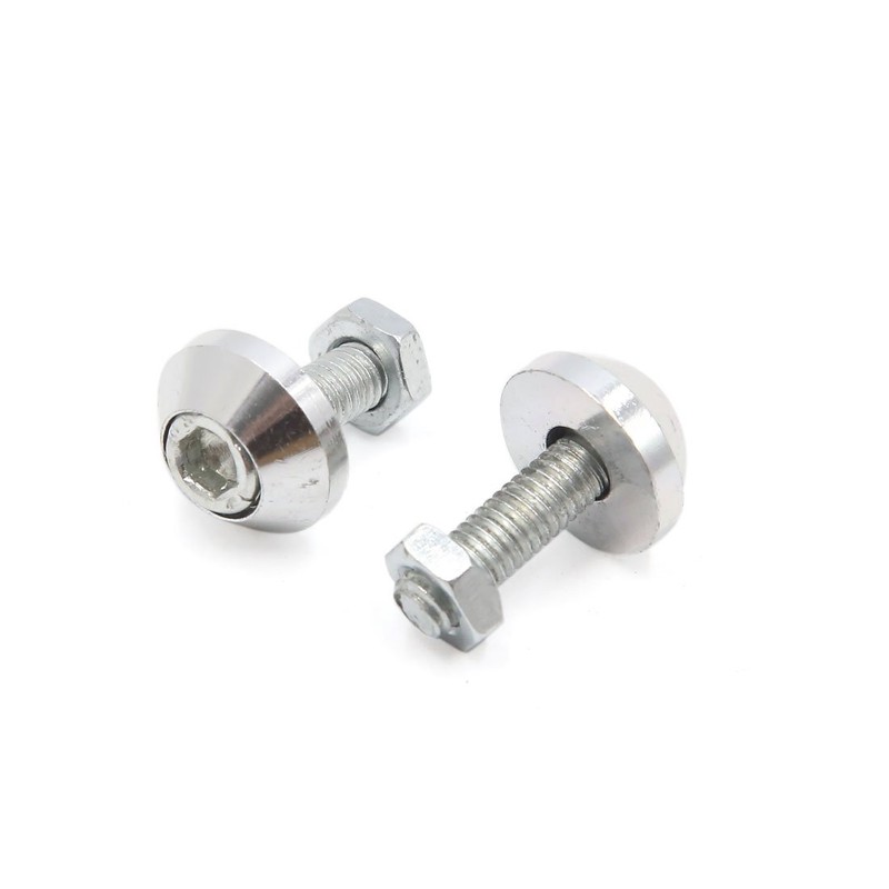 uxcell 4 Pcs Silver Tone Aluminum Alloy Universal Car Motorcycle