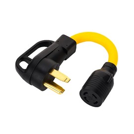 Heavy Duty Welder Adapter Connector NEMA 14-50P to L14-30 Locking Outlet Connector ,240V 50A 4 Prong to 30A Generator Transfer Switch Adapter Cord, Suit for RV/EV Charging，STW 10 AWG, ETL Listed