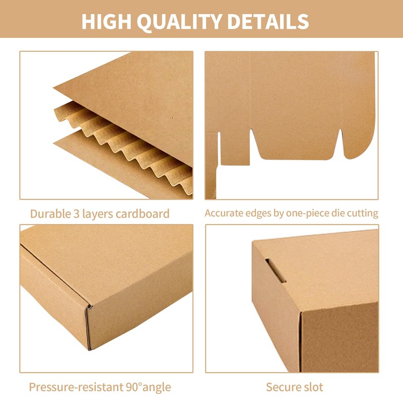 YKUKIZEE 30 Pack Small Corrugated Cardboard Shipping Boxes, 14x10x4 cm
