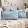MIULEE Set of 2 Decorative Boho Throw Pillow Covers Linen
