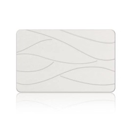 VEELOIM STONE BATH MAT DIATOMACEOUS SHOWER MAT NON-SLIP DIATOMITE - LINE1 WHITE