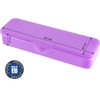 Hygiene Box File Box Work Material Box Purple Transparent (L)