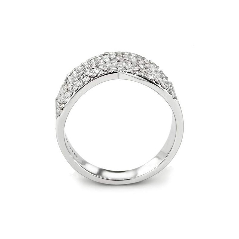 YourJewelleryBox 362 Pretty Stainless Steel Simulated Diamond Ring Band Pave