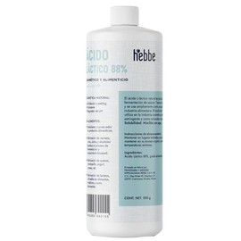 Hebbe - Ácido Láctico, Exfoliante y Regulador de pH para Cosméticos, 500 g