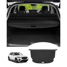 Powerty Cargo Cover for 2022-2024 2025 Genesis GV70 Accessories Trunk Cover Retractable Trunk Shielding Shade Cargo Luggage Cover Black