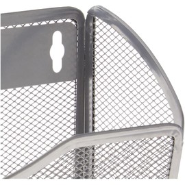 YBM HOME Mesh Wall Mount File Organizer Holder for Home and Office, Single Pocket Hanging File Holder for Folders, Documents, Letters, and Magazines, Silver 1 Pack