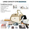 LOKASS Gym Bag for Women-Duffle Sports Bag with Shoe Compartment,