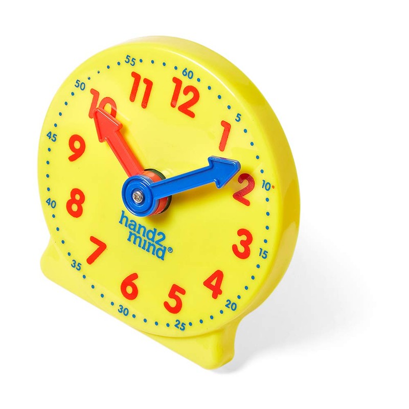 hand2mind Plastic Mini Geared Clock, Learning Clock Classroom Kit, Clock