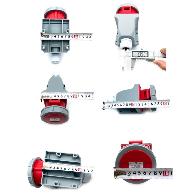 IEC 60309 Waterproof Industrial Connector Socket, 5Pin 16A 380V-415V 3P+E+N