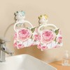 Pink Rose Flower Floral Kitchen Dishcloths, 6 Pack Dish Towels