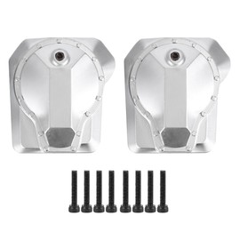 Metal Diff Cover Case Front Rear Drive Shaft Silver for Traxxas TRX4 1/10 RC Crawler Car