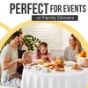 Exquisite 66% Thicker Premium White Round Tablecloth 0.5 Mil 6