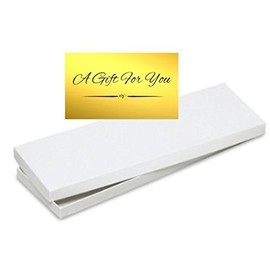 A1 Bakery Supplies 4pack Mens Tie/Socks White Gift Wrap Packaging Box with Decorative Stickers Tie Box Size 14 x 4.5 x 0.75"