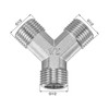 uxcell Pipe Fitting G1/2 Male Thread Y Shape 3 Way
