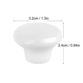 GENHAKON 40 Packs White Ceramic Cabinet Knobs, Glossy Ceramic Knobs, Handles Drawer Cupboard Cabinet Knobs for Kitchen Office Bathroom, Wardrobe Drawer, Dresser