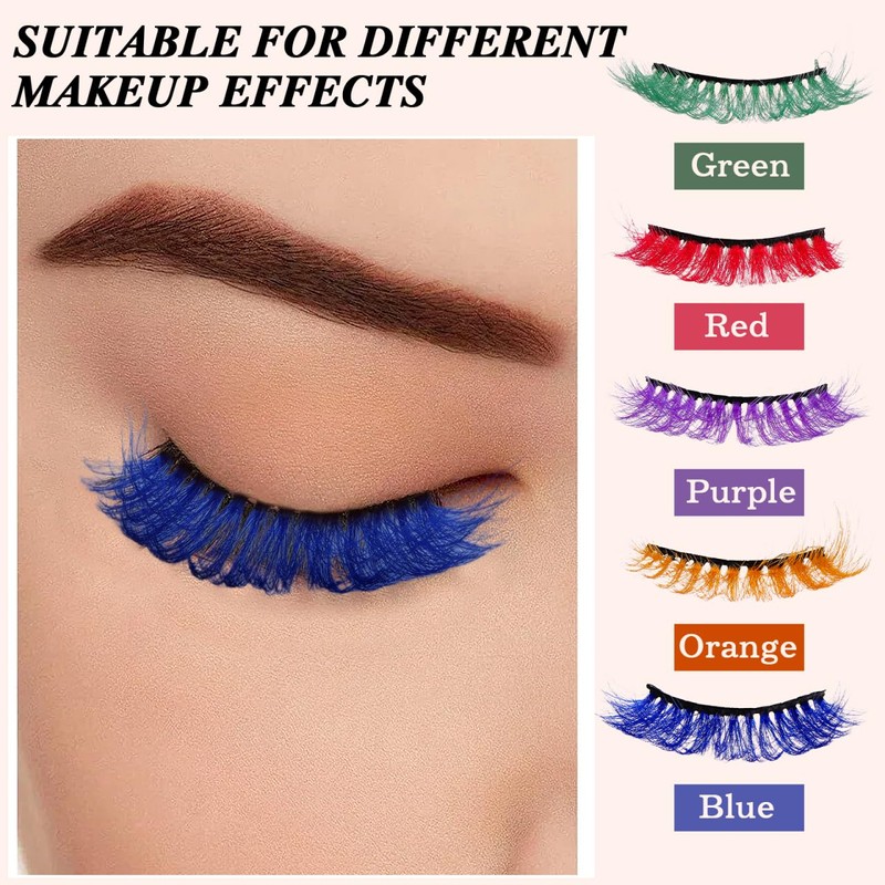 Lurrose Fake Eyelashes, Long Eyelashes, Makeup Natural False Eyelashes, Natural