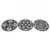 3pcs Modern Kitchen Trivets Waterproof Hollow Carved High Temperature Resistance