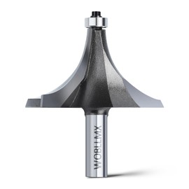 WOBLLMX 12 mm Shank Rounding Cutter, Radius 30 mm, with Ball Bearing Top Carbide Blade Handy Durable and Sharp for Woodworking DIY at Home