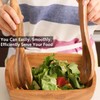 2 Pcs Salad Spoons and Fork Set,Durable Wood Salad Mixing