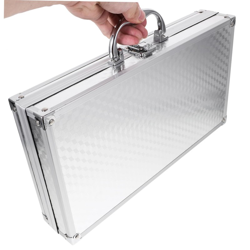 SUPVOX Aluminum Alloy Tool Box Portable Hard Shell Briefcase with