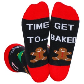 YEXIPO Funny Christmas Socks For Men Women Crew Socks Unisex Novelty Christmas Gifts