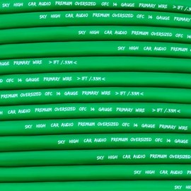 Sky High Car Audio OFC 14 Gauge Primary Wire 100ft (Green)