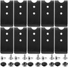 10 Pieces Metal Belt Clip Holster Belt Clip Buckle Spring Hook Belt Clip with 10 Pairs Rivets for Belt Bag Leather DIY (Black)